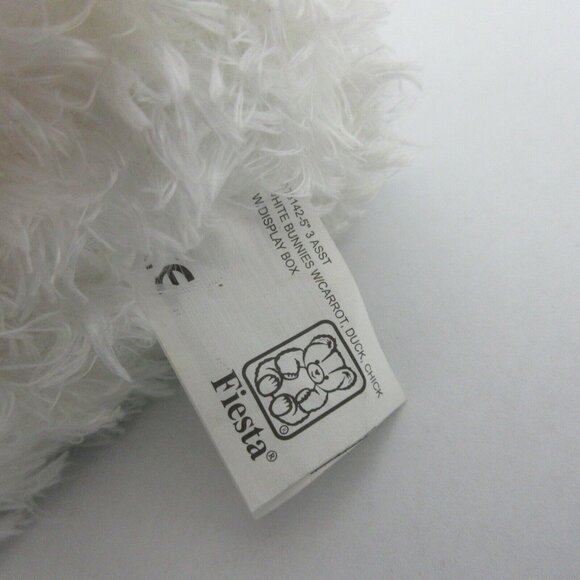 Fiesta EASTER BUNNY RABBIT 7" Tall White Plush with Purple Baby Chick Jelly Bean - Picture 7 of 8